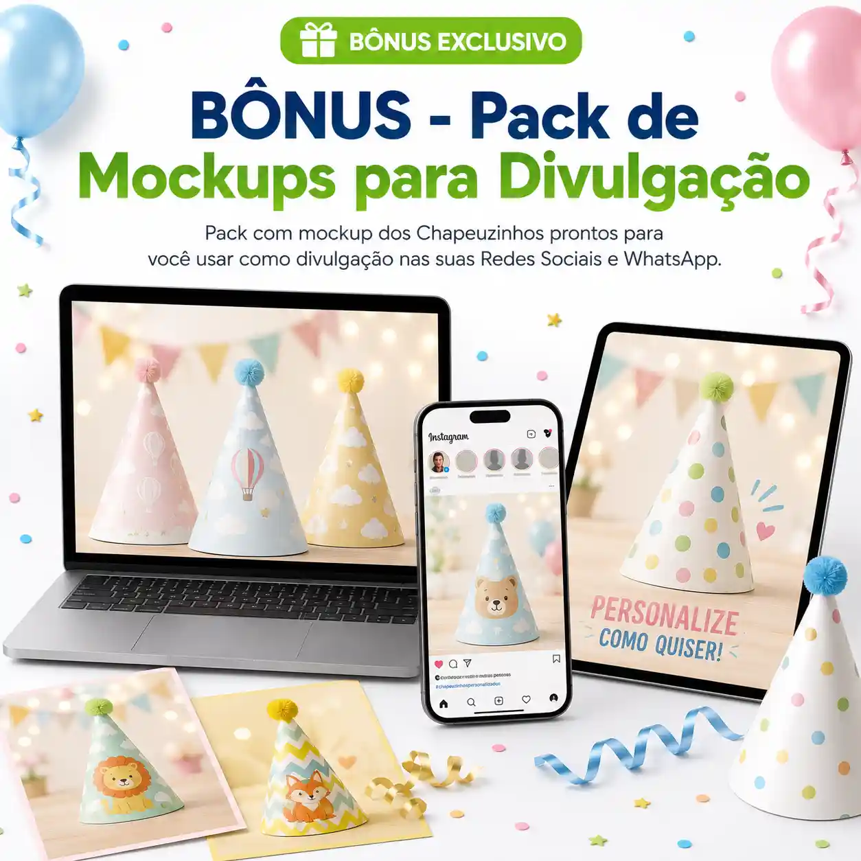 BÔNUS #5 — Pack de Mockups para Divulgação
